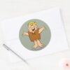 The Flintstones Barney Rubble Classic Round Sticker