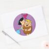The Flintstones Betty Kissing Barney Classic Round Sticker