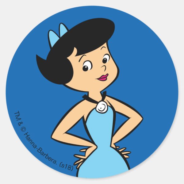The_Flintstones___Betty_Rubble_Classic_Round_Sticker_1 The Flintstones Betty Rubble Classic Round Sticker