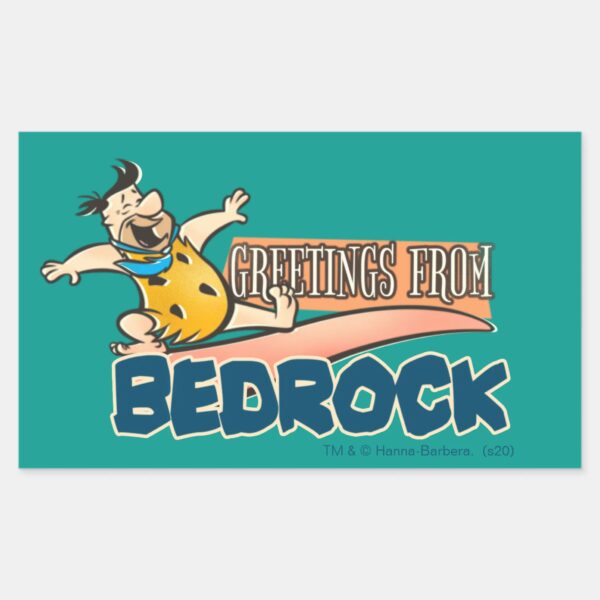 The_Flintstones___Fred_-_Greetings_From_Bedrock_Rectangular_Sticker_1 The Flintstones Fred Greetings From Bedrock Rectangular Sticker