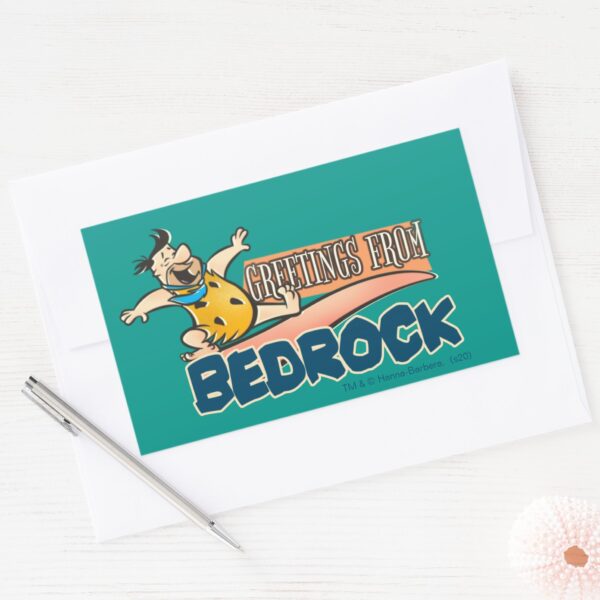 The_Flintstones___Fred_-_Greetings_From_Bedrock_Rectangular_Sticker_3 The Flintstones Fred Greetings From Bedrock Rectangular Sticker