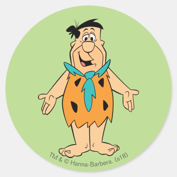 The_Flintstones___Fred_Flintstone_Classic_Round_Sticker_1 The Flintstones Fred Flintstone Classic Round Sticker