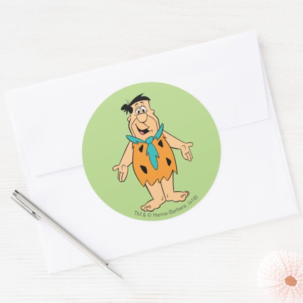 The_Flintstones___Fred_Flintstone_Classic_Round_Sticker_3 The Flintstones Fred Flintstone Classic Round Sticker
