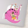 The Flintstones Fred Sliding Down Tail Sticker