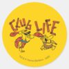The Flintstones Fred Barney Club Life Classic Round Sticker