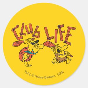 The Flintstones Fred Barney Club Life Classic Round Sticker