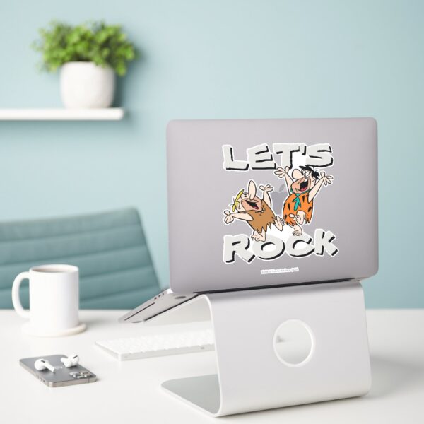 The Flintstones Fred Barney Lets Rock Sticker