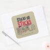 The Flintstones Fred Barney Stacks On Stacks Square Sticker