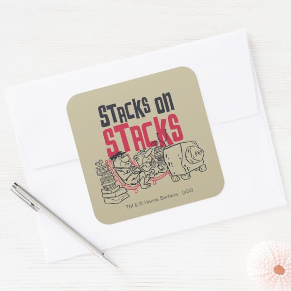 The_Flintstones___Fred_&_Barney_-_Stacks_on_Stacks_Square_Sticker_3 The Flintstones Fred Barney Stacks On Stacks Square Sticker