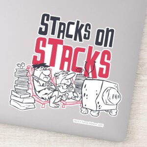 The Flintstones Fred Barney Stacks On Stacks Sticker