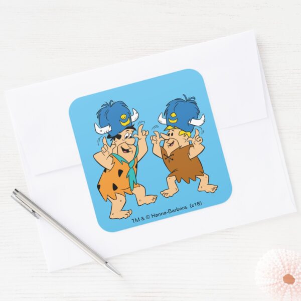 The_Flintstones___Fred_&_Barney_Water_Buffaloes_Square_Sticker_3 The Flintstones Fred Barney Water Buffaloes Square Sticker