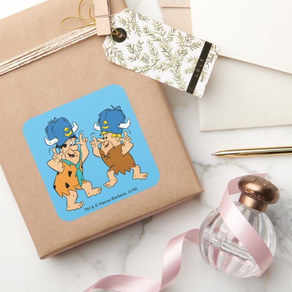 The_Flintstones___Fred_&_Barney_Water_Buffaloes_Square_Sticker_5 The Flintstones Fred Barney Water Buffaloes Square Sticker