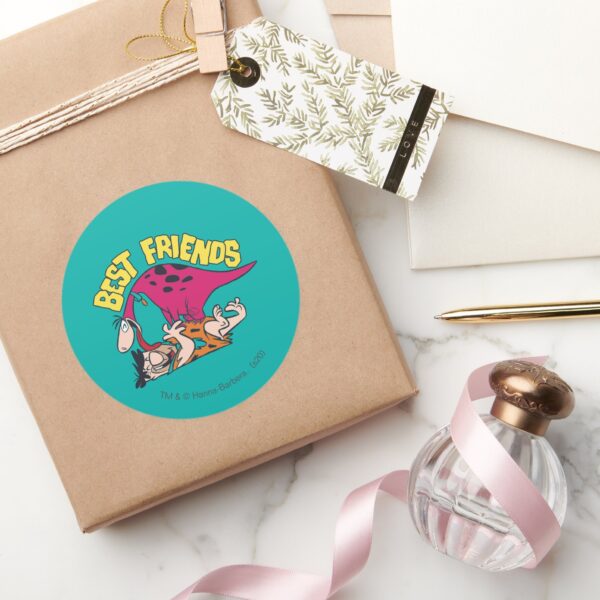 The_Flintstones___Fred_&_Dino_-_Best_Friends_Classic_Round_Sticker_5 The Flintstones Fred Dino Best Friends Classic Round Sticker