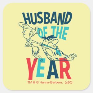 The Flintstones Husband Of The Year Square Sticker