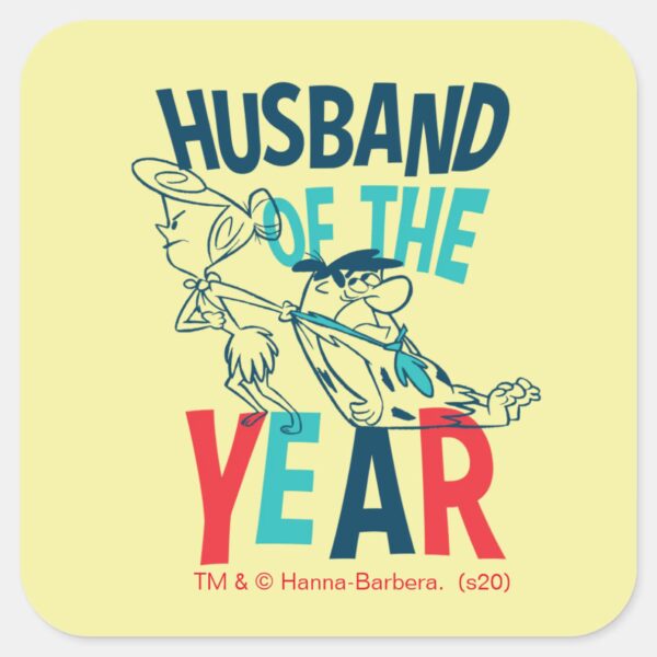 The_Flintstones___Husband_of_the_Year_Square_Sticker_1 The Flintstones Husband Of The Year Square Sticker