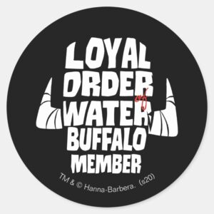 The Flintstones Loyal Order Water Buffalo Member Classic Round Sticker