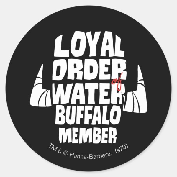 The Flintstones Loyal Order Water Buffalo Member Classic Round Sticker