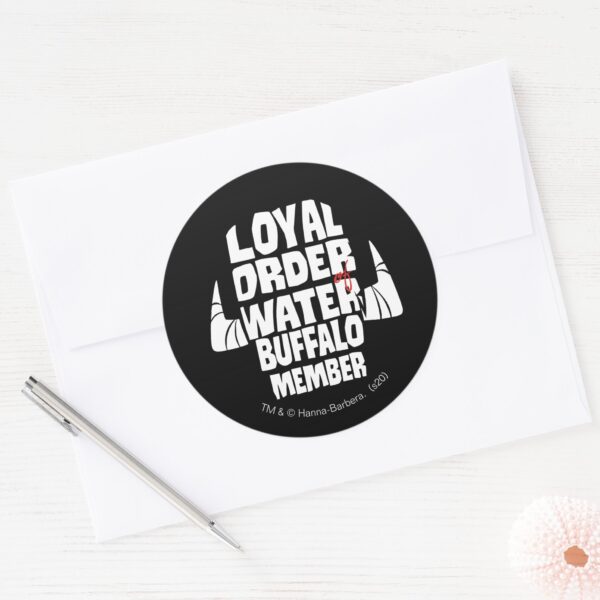 The Flintstones Loyal Order Water Buffalo Member Classic Round Sticker