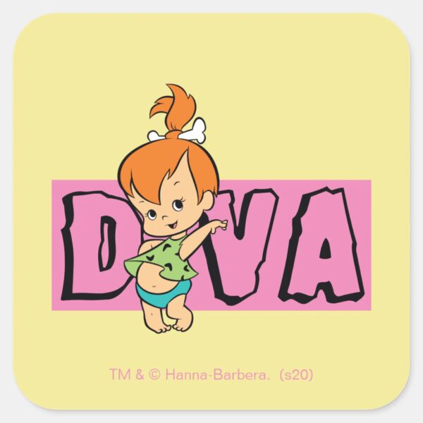 The_Flintstones___Pebbles_-_Little_Diva_Square_Sticker_1 The Flintstones Pebbles Little Diva Square Sticker