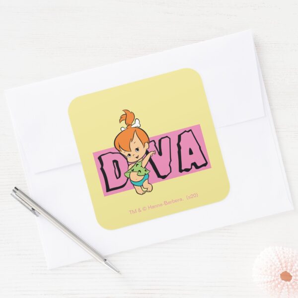 The_Flintstones___Pebbles_-_Little_Diva_Square_Sticker_3 The Flintstones Pebbles Little Diva Square Sticker