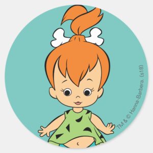 The Flintstones Pebbles Flintstone Classic Round Sticker