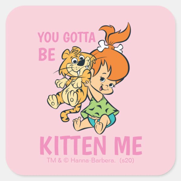 The_Flintstones___Pebbles_&_Her_Tiger_Square_Sticker_1 The Flintstones Pebbles Her Tiger Square Sticker