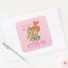 The Flintstones Pebbles Her Tiger Square Sticker