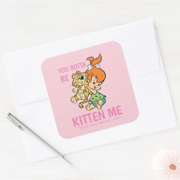 The_Flintstones___Pebbles_&_Her_Tiger_Square_Sticker_3 The Flintstones Pebbles Her Tiger Square Sticker