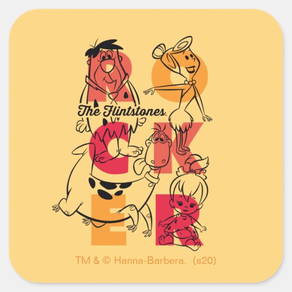 The_Flintstones___ROCKER_Square_Sticker_1 The Flintstones ROCKER Square Sticker