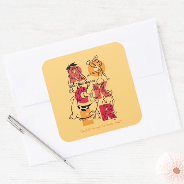 The_Flintstones___ROCKER_Square_Sticker_3 The Flintstones ROCKER Square Sticker