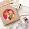 The Flintstones Wilma Kissing Fred Classic Round Sticker