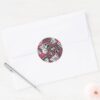 The Hex Girls Punk Plaid Pattern Classic Round Sticker