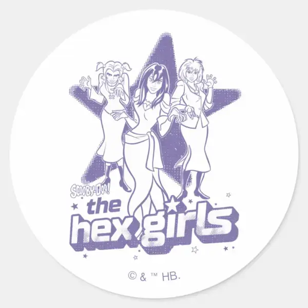 The_Hex_Girls_Star_Power_Classic_Round_Sticker_1 The Hex Girls Star Power Classic Round Sticker