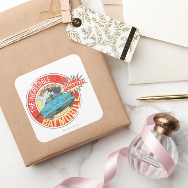 The_Incredible_Batmobile_Icon_Square_Sticker_5 The Incredible Batmobile Icon Square Sticker