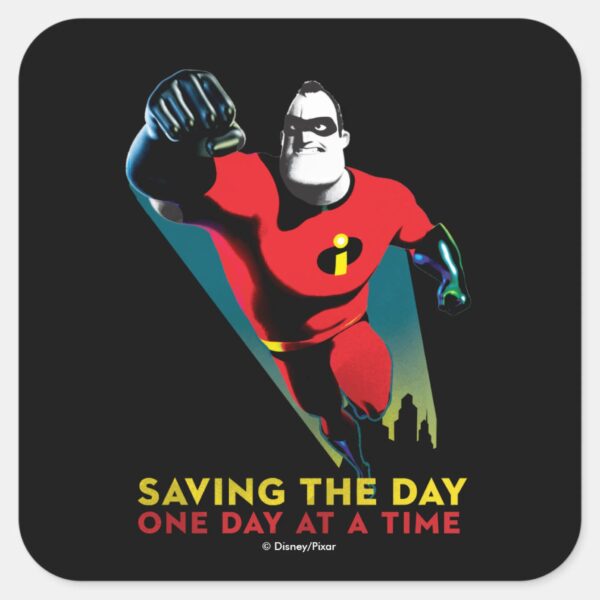 The Incredibles 2 Saving The Day Square Sticker