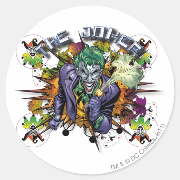 The_Joker_-_Explosion_Classic_Round_Sticker_1 The Joker Explosion Classic Round Sticker