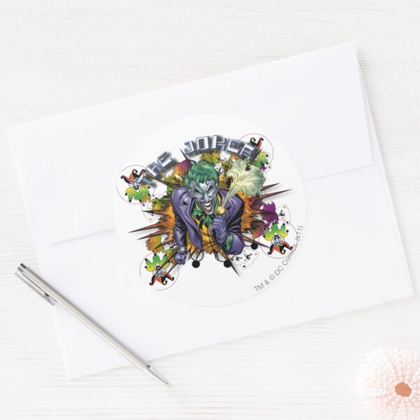 The_Joker_-_Explosion_Classic_Round_Sticker_3 The Joker Explosion Classic Round Sticker