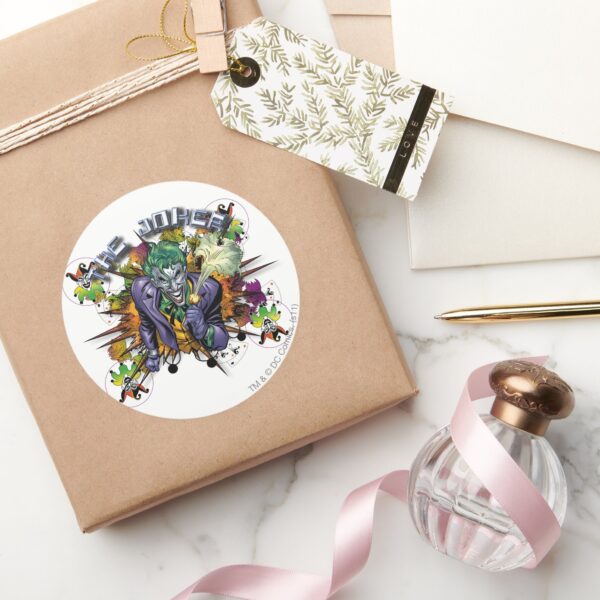 The_Joker_-_Explosion_Classic_Round_Sticker_5 The Joker Explosion Classic Round Sticker