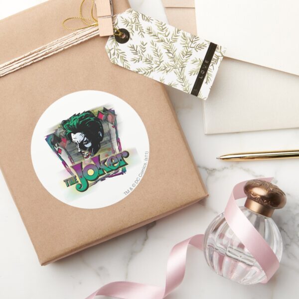 The_Joker_-_Face_and_Logo_Classic_Round_Sticker_5 The Joker Face And Logo Classic Round Sticker