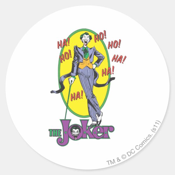 The_Joker_Cackles_2_Classic_Round_Sticker_1 The Joker Cackles 2 Classic Round Sticker