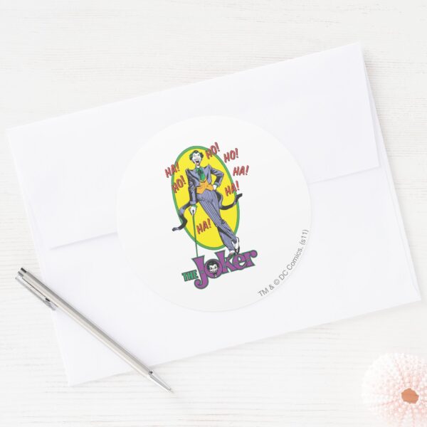 The_Joker_Cackles_2_Classic_Round_Sticker_3 The Joker Cackles 2 Classic Round Sticker