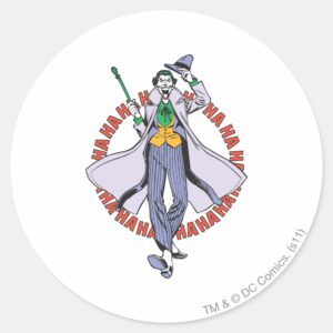 The Joker Cackles Classic Round Sticker