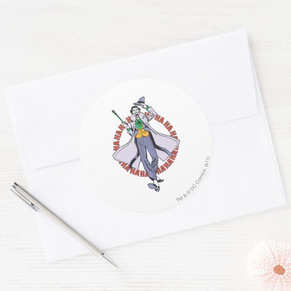 The_Joker_Cackles_Classic_Round_Sticker_3 The Joker Cackles Classic Round Sticker