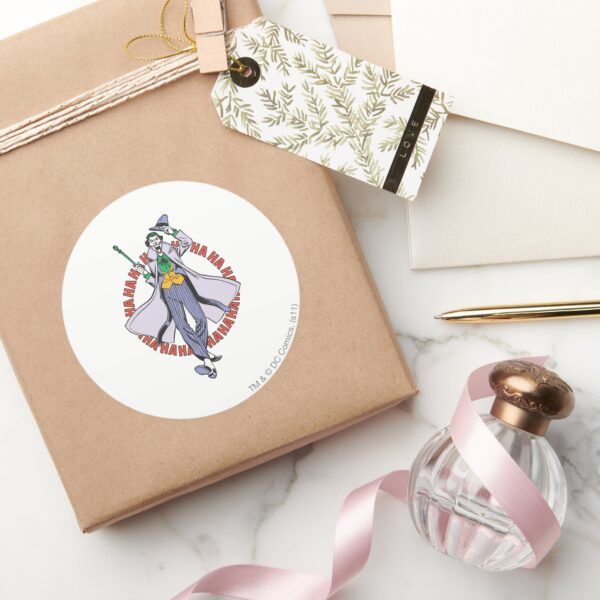 The_Joker_Cackles_Classic_Round_Sticker_5 The Joker Cackles Classic Round Sticker