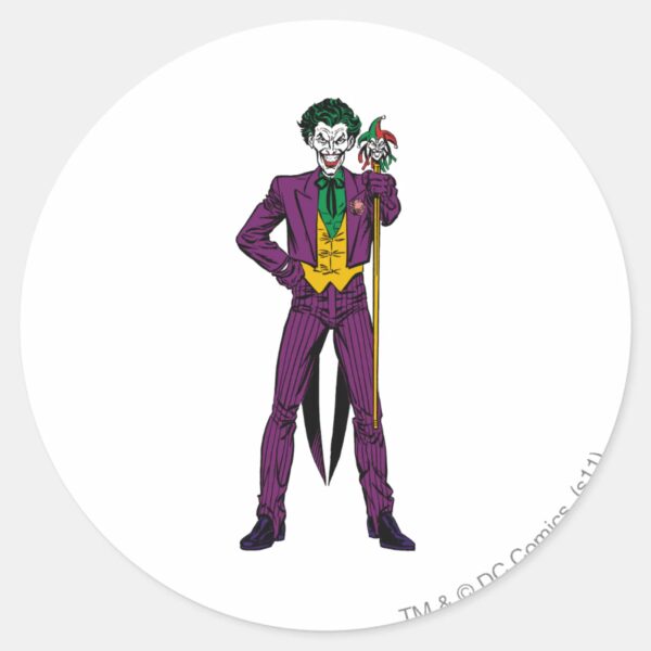 The_Joker_Classic_Stance_Classic_Round_Sticker_1 The Joker Classic Stance Classic Round Sticker