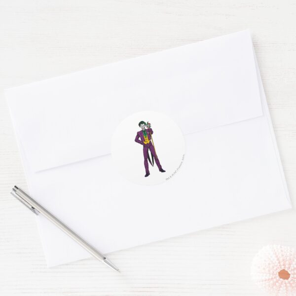 The_Joker_Classic_Stance_Classic_Round_Sticker_3 The Joker Classic Stance Classic Round Sticker