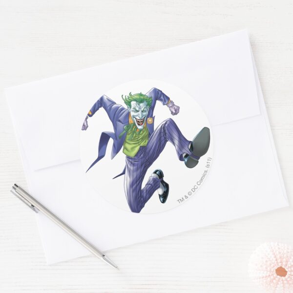 The_Joker_Jumps_Classic_Round_Sticker_3 The Joker Jumps Classic Round Sticker
