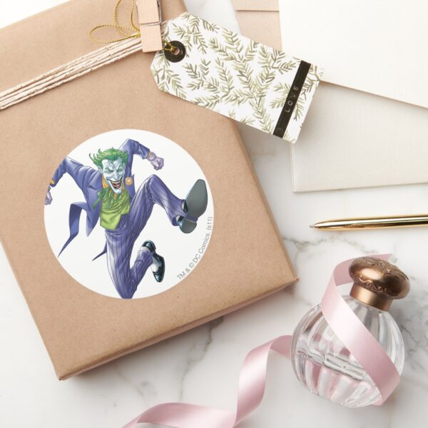 The_Joker_Jumps_Classic_Round_Sticker_5 The Joker Jumps Classic Round Sticker