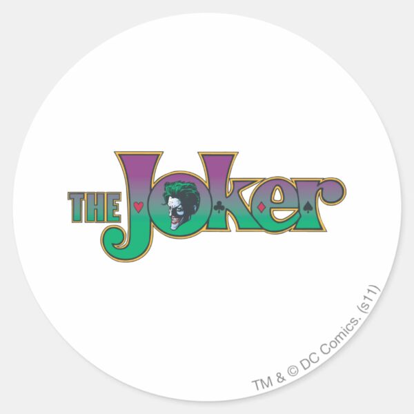 The_Joker_Name_Logo_Classic_Round_Sticker_1 The Joker Name Logo Classic Round Sticker