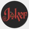 The_Joker_Playing_Card_Logo_Classic_Round_Sticker_1 The Joker Playing Card Logo Classic Round Sticker